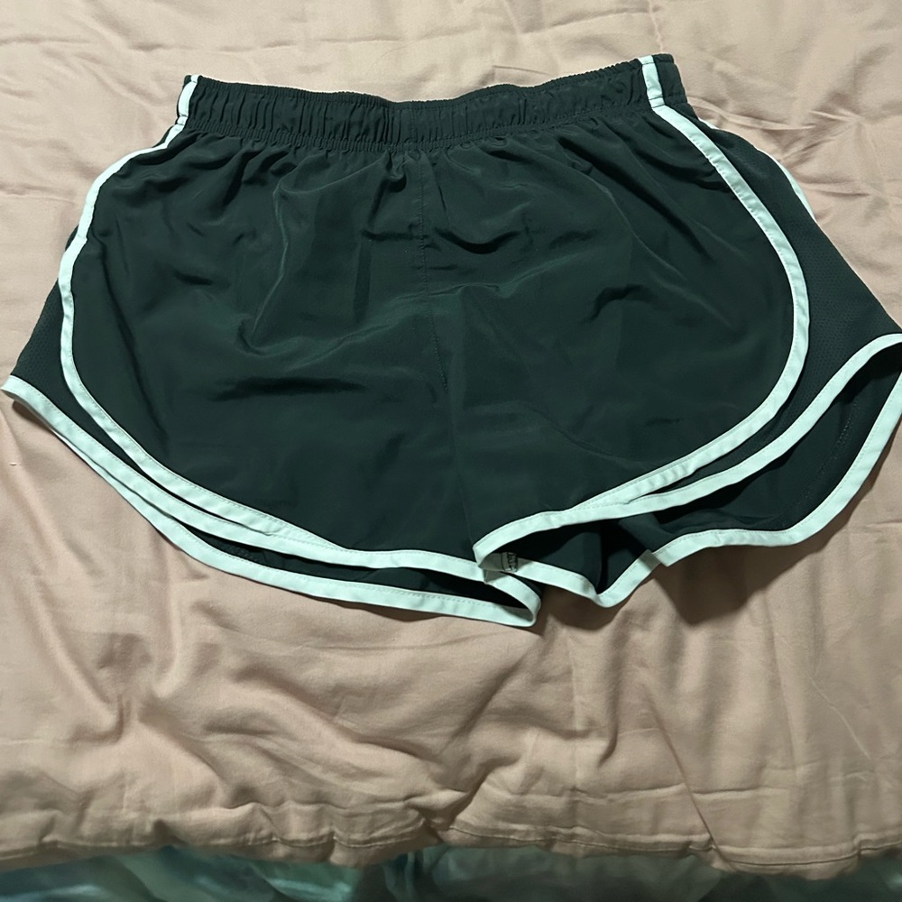 Nike Women's Black and White Athletic Shorts